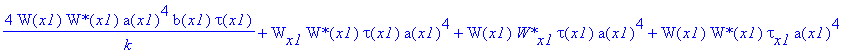 4*W(x1)*`W*`(x1)*a(x1)^4*b(x1)*tau(x1)/k+W[x1]*`W*`(x1)*tau(x1)*a(x1)^4+W(x1)*`W*`[x1]*tau(x1)*a(x1)^4+W(x1)*`W*`(x1)*tau[x1]*a(x1)^4+4*W(x1)*`W*`(x1)*tau(x1)*a(x1)^3*a[x1] = 0