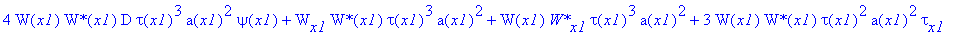 4*W(x1)*`W*`(x1)*D*tau(x1)^3*a(x1)^2*psi(x1)+W[x1]*`W*`(x1)*tau(x1)^3*a(x1)^2+W(x1)*`W*`[x1]*tau(x1)^3*a(x1)^2+3*W(x1)*`W*`(x1)*tau(x1)^2*a(x1)^2*tau[x1]+2*W(x1)*`W*`(x1)*tau(x1)^3*a(x1)*a[x1] = 0