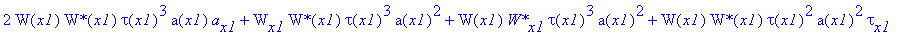 2*W(x1)*`W*`(x1)*tau(x1)^3*a(x1)*a[x1]+W[x1]*`W*`(x1)*tau(x1)^3*a(x1)^2+W(x1)*`W*`[x1]*tau(x1)^3*a(x1)^2+W(x1)*`W*`(x1)*tau(x1)^2*a(x1)^2*tau[x1]