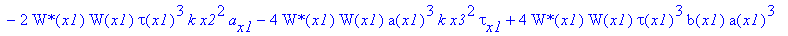 Int(Int(-exp(-(x2^2*tau(x1)^2+2*x3^2*a(x1)^2)/a(x1)^2/tau(x1)^2)*(-8*`W*`(x1)*D*W(x1)*a(x1)^3*k*psi(x1)*x3^2*tau(x1)-`W*`(x1)*W[x1]*a(x1)^3*tau(x1)^3*k-2*`W*`(x1)*W(x1)*tau(x1)^3*k*x2^2*a[x1]-4*`W*`(x1...