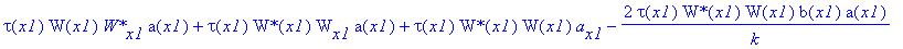 tau(x1)*W(x1)*`W*`[x1]*a(x1)+tau(x1)*`W*`(x1)*W[x1]*a(x1)+tau(x1)*`W*`(x1)*W(x1)*a[x1]-2/k*tau(x1)*`W*`(x1)*W(x1)*b(x1)*a(x1)+W(x1)*`W*`(x1)*a(x1)*tau[x1]