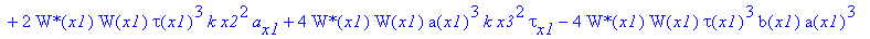 Int(Int(exp(-(x2^2*tau(x1)^2+2*x3^2*a(x1)^2)/a(x1)^2/tau(x1)^2)*x2^2*(8*`W*`(x1)*D*W(x1)*a(x1)^3*k*psi(x1)*x3^2*tau(x1)+`W*`(x1)*W[x1]*a(x1)^3*tau(x1)^3*k+2*`W*`(x1)*W(x1)*tau(x1)^3*k*x2^2*a[x1]+4*`W*`...