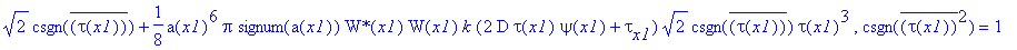 PIECEWISE([-1/8*a(x1)^5*Pi*signum(a(x1))*tau(x1)^4*(-W(x1)*`W*`[x1]*a(x1)*k-`W*`(x1)*W[x1]*a(x1)*k-3*`W*`(x1)*W(x1)*k*a[x1]-2*`W*`(x1)*W(x1)*b(x1)*a(x1)+2*`W*`(x1)*D*W(x1)*a(x1)*k*psi(x1))*2^(1/2)*csgn...
