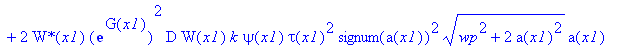 PIECEWISE([-1/4*a(x1)^3*Pi*tau(x1)^3*(2*`W*`(x1)*exp(G(x1))^2*g*W(x1)*tau(x1)^2*k*wp*a(x1)+2*signum(a(x1))^2*`W*`(x1)*exp(G(x1))^2*W(x1)*tau(x1)^2*b(x1)*(wp^2+2*a(x1)^2)^(1/2)*a(x1)-4*`W*`(x1)*exp(G(x1...