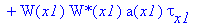 eq40 := tau(x1)*W(x1)*`W*`[x1]*a(x1)+2*tau(x1)*a(x1)*W(x1)*`W*`(x1)*G[x1]+2/tau(x1)*a(x1)*`W*`(x1)*tg^2*W(x1)-2/k*tau(x1)*`W*`(x1)*W(x1)*b(x1)*a(x1)-2*tau(x1)*a(x1)/(wp^2+2*a(x1)^2)^(1/2)*`W*`(x1)*g*W(...
