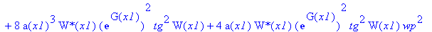 PIECEWISE([1/4*a(x1)^4*k*tau(x1)^3*(2*a(x1)^3*`W*`(x1)*exp(G(x1))*(W[x1]*exp(G(x1))+W(x1)*G[x1]*exp(G(x1)))*tau(x1)^2+4*a(x1)^2*`W*`(x1)*exp(G(x1))^2*W(x1)*tau(x1)^2*a[x1]+8*a(x1)^3*`W*`(x1)*exp(G(x1))...