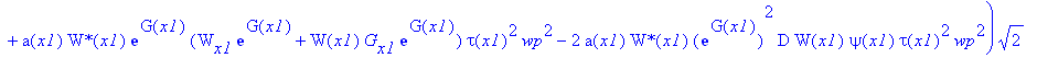 PIECEWISE([1/4*a(x1)^4*k*tau(x1)^3*(2*a(x1)^3*`W*`(x1)*exp(G(x1))*(W[x1]*exp(G(x1))+W(x1)*G[x1]*exp(G(x1)))*tau(x1)^2+4*a(x1)^2*`W*`(x1)*exp(G(x1))^2*W(x1)*tau(x1)^2*a[x1]+8*a(x1)^3*`W*`(x1)*exp(G(x1))...