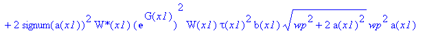 PIECEWISE([1/8*a(x1)^5*Pi*tau(x1)^3*(-2*wp^3*`W*`(x1)*exp(G(x1))^2*g*W(x1)*tau(x1)^2*k*a(x1)+6*signum(a(x1))^2*`W*`(x1)*exp(G(x1))^2*W(x1)*tau(x1)^2*k*a[x1]*a(x1)^2*(wp^2+2*a(x1)^2)^(1/2)+signum(a(x1))...