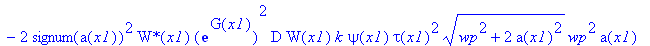 PIECEWISE([1/8*a(x1)^5*Pi*tau(x1)^3*(-2*wp^3*`W*`(x1)*exp(G(x1))^2*g*W(x1)*tau(x1)^2*k*a(x1)+6*signum(a(x1))^2*`W*`(x1)*exp(G(x1))^2*W(x1)*tau(x1)^2*k*a[x1]*a(x1)^2*(wp^2+2*a(x1)^2)^(1/2)+signum(a(x1))...