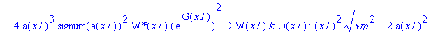 PIECEWISE([1/8*a(x1)^5*Pi*tau(x1)^3*(-2*wp^3*`W*`(x1)*exp(G(x1))^2*g*W(x1)*tau(x1)^2*k*a(x1)+6*signum(a(x1))^2*`W*`(x1)*exp(G(x1))^2*W(x1)*tau(x1)^2*k*a[x1]*a(x1)^2*(wp^2+2*a(x1)^2)^(1/2)+signum(a(x1))...