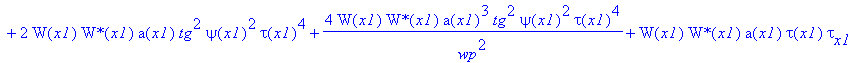 eq45 := W(x1)*tau(x1)^2*a(x1)*`W*`[x1]+2*W(x1)*tau(x1)^2*a(x1)*`W*`(x1)*G[x1]+2/wp^2*a(x1)^3*W(x1)*tau(x1)^2*`W*`[x1]+4/wp^2*a(x1)^3*W(x1)*tau(x1)^2*`W*`(x1)*G[x1]+2*`W*`(x1)*tg^2*W(x1)*a(x1)+4/wp^2*a(...