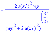-2*a(x1)^2/(wp^2+2*a(x1)^2)^(3/2)*wp
