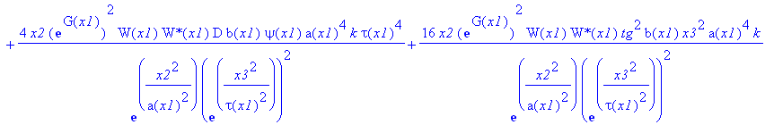 eq57 := 4*x2*exp(G(x1))^2/exp(x2^2/a(x1)^2)/exp(x3^2/tau(x1)^2)^2/wp^2*W(x1)*`W*`(x1)*K*a(x1)^4*k*tau(x1)^4-2*x2*exp(G(x1))^2/exp(x2^2/a(x1)^2)/exp(x3^2/tau(x1)^2)^2*`W*`(x1)*W[x1]*b(x1)*a(x1)^4*k*tau(...