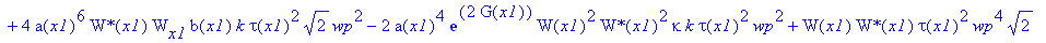 eq58 := -4*tau(x1)*csgn(conjugate(tau(x1)))*Pi^(3/2)*(8*a(x1)^6*W(x1)*`W*`(x1)*b(x1)*G[x1]*k*tau(x1)^2*2^(1/2)*wp^2+2*a(x1)^4*`W*`(x1)*W[x1]*b(x1)*k*tau(x1)^2*wp^4*2^(1/2)+4*a(x1)^4*W(x1)*`W*`(x1)*b(x1...
