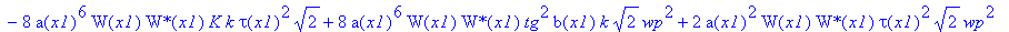 eq58 := -4*tau(x1)*csgn(conjugate(tau(x1)))*Pi^(3/2)*(8*a(x1)^6*W(x1)*`W*`(x1)*b(x1)*G[x1]*k*tau(x1)^2*2^(1/2)*wp^2+2*a(x1)^4*`W*`(x1)*W[x1]*b(x1)*k*tau(x1)^2*wp^4*2^(1/2)+4*a(x1)^4*W(x1)*`W*`(x1)*b(x1...