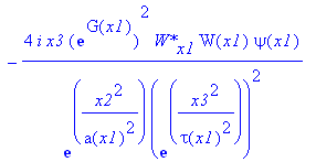 eq65 := -4*I*x3*exp(G(x1))^2/exp(x2^2/a(x1)^2)/exp(x3^2/tau(x1)^2)^2*`W*`(x1)*W(x1)*psi[x1]-8*I*x3*exp(G(x1))^2/exp(x2^2/a(x1)^2)/exp(x3^2/tau(x1)^2)^2*`W*`(x1)*W(x1)*psi(x1)*G[x1]-8*I*x3*exp(G(x1))^2/...