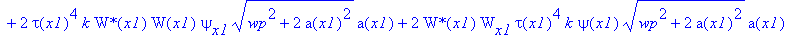 eq67 := -tau(x1)^3*2^(1/2)*exp(2*G(x1))*abs(a(x1))^3*Pi*csgn(conjugate(tau(x1)))*(-tau(x1)^2*k*W(x1)^2*`W*`(x1)^2*kappa*exp(2*G(x1))*a(x1)*(wp^2+2*a(x1)^2)^(1/2)+6*tau(x1)^3*k*`W*`(x1)*W(x1)*psi(x1)*ta...
