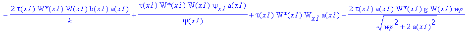 eq68 := -1/2*1/tau(x1)/psi(x1)*W(x1)^2*`W*`(x1)^2*kappa*exp(G(x1))^2*a(x1)+3*W(x1)*`W*`(x1)*a(x1)*tau[x1]+6/tau(x1)*a(x1)*`W*`(x1)*tg^2*W(x1)+2*`W*`(x1)*D*W(x1)*a(x1)*psi(x1)*tau(x1)+6*tau(x1)^3*a(x1)*...