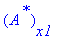 (A^`*`)[x1]