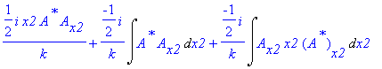 1/2*I*x2*A^`*`/k*A[x2]+(-1/2*I/k*Int(A^`*`*A[x2],x2))+(-1/2*I/k*Int(A[x2]*x2*(A^`*`)[x2],x2))