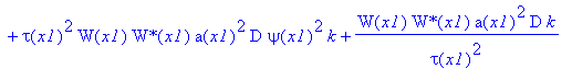 f := -1/4*2^(1/2)*a(x1)^2*kappa*W(x1)^2*`W*`(x1)^2*k+`W*`(x1)*W[x1]*a(x1)^2*k*I-2*`W*`(x1)*W(x1)*b[x1]*a(x1)^4*k+W(x1)*`W*`(x1)-I*W(x1)*`W*`[x1]*a(x1)^2*k+4/wp^2*`W*`(x1)*K*W(x1)*a(x1)^4*k+4*W(x1)*`W*`...