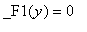 _F1(y) = 0