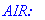 `AIR:`