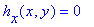 h[x](x,y) = 0