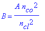 B = A*n[co]^2/n[cl]^2