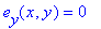 e[y](x,y) = 0
