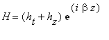 H = (h[t]+h[z])*exp(i*beta*z)