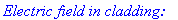 `Electric field in cladding:`