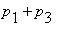 p[1]+p[3]