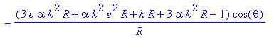 u(theta) = 3*alpha*k^2*e*cos(theta)-1/2*alpha*k^2*e...