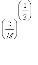 (2/M)^(1/3)
