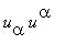 u[alpha]*u^alpha