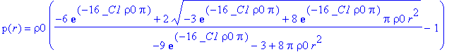 eq5 := p(r) = rho0*((-6*exp(-16*_C1*rho0*Pi)-2*sqrt...