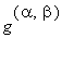 g^(alpha, beta)