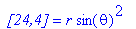` [24,4]` = r*sin(theta)^2