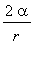 2*alpha/r