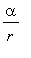 alpha/r