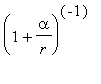 (1+alpha/r)^(-1)