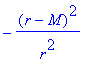 -(r-M)^2/(r^2)