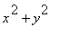 x^2+y^2