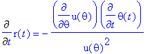 Diff(r(t),t) = -diff(u(theta),theta)*diff(theta(t),...