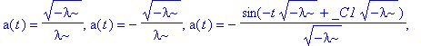 a(t) = sqrt(-lambda)/lambda, a(t) = -sqrt(-lambda)/...