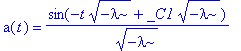 a(t) = sqrt(-lambda)/lambda, a(t) = -sqrt(-lambda)/...