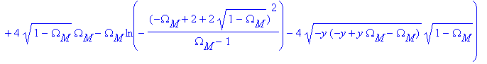 sol_2 := 1/4*(-ln(-(Omega[M]-1)/((-Omega[M]-2*y+2*y...