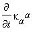 diff(kappa[a]^a,t)