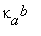 kappa[a]^b